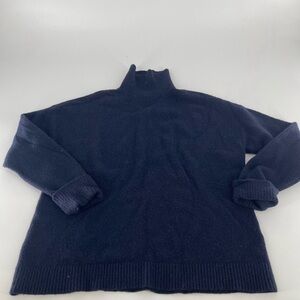 Alice + Olivia Blue Navy Knit Classic Turtleneck Sweater